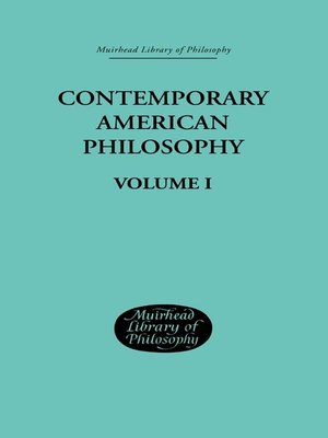 cover image of Contemporary American Philosophy